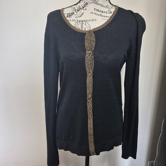 Cardigan with animal print - Picture 1 of 7